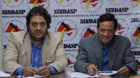 Daniel Grandolfo, presidente do Sindasp e Antônio Pereira Ramos, presidente do Sindespe
