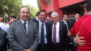 Fernando Grela (Secretário Segurança Pública), Antonio Pereira Ramos (Presidente Sindespe), Lourival Gomes (Secretário SAP)