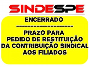 CONTRIBUIÇÃO - PRAZO RESTITUIÇÃO