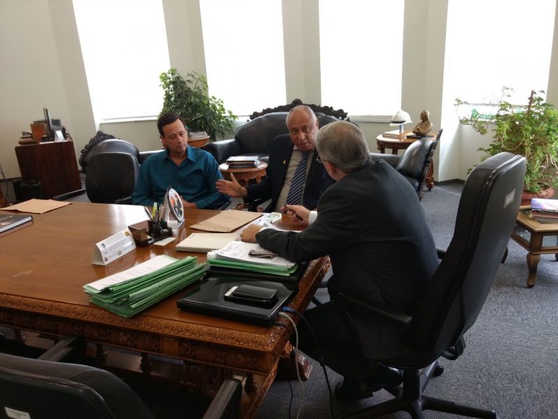 Presidente do Sinpol Aparecido Lima de Carvalho falando sobre a importância do projeto