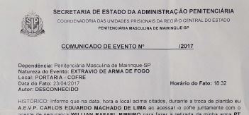 furto arma sorocaba .boletim