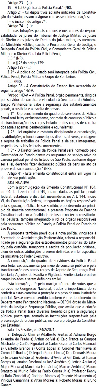 PEC - Polícia Penal - Proposta de Emenda 4-2021 (2)