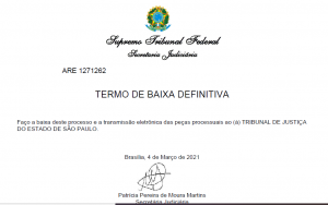 baixa STF- FOTO .ALE