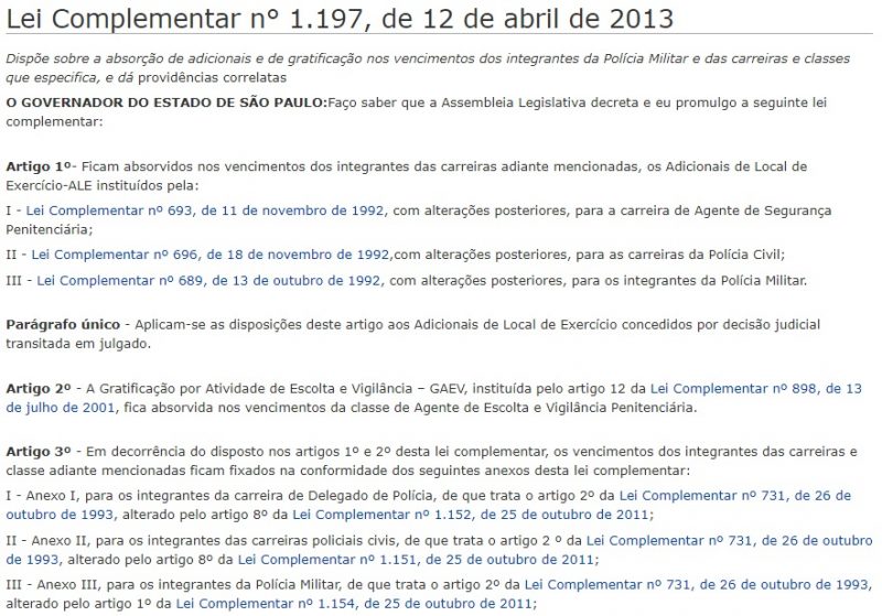 Lei Complementar n° 1.197, de 12 de abril de 2013 (1)