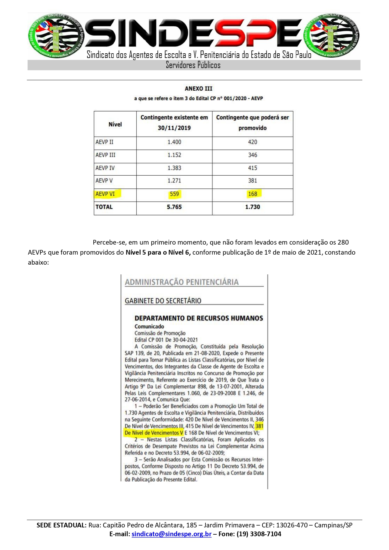 Of+¡cio SINDESPE 33-2021 - DRHU - Promo+º+úo AEVP 2020_page-0002