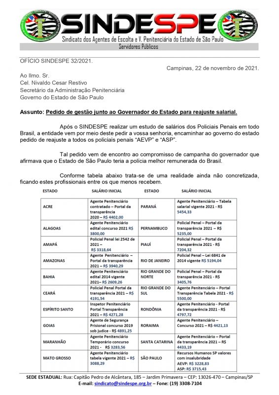 Ofício 32-2021 - Gestão junto ao governador para aumento salarial - Secretário SAP_page-0001